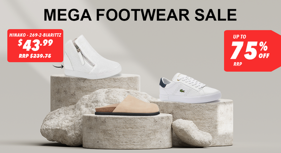 Shop the MEGA Footwear Sale - Up To 75% Off RRP sale