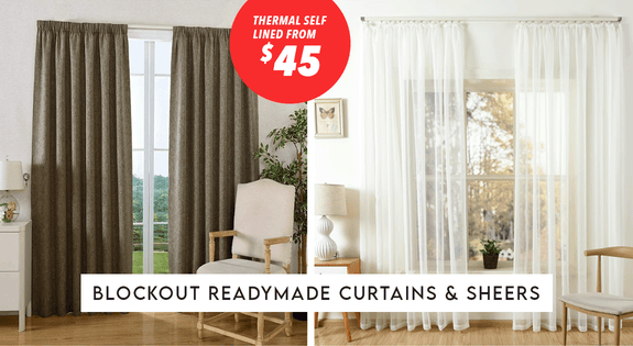 Shop the Blockout Readymade Curtains & Sheers sale