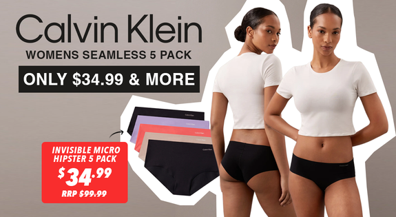 Shop the Calvin Klein Womens Seamless 5 Pack - Only $34.99 & More sale