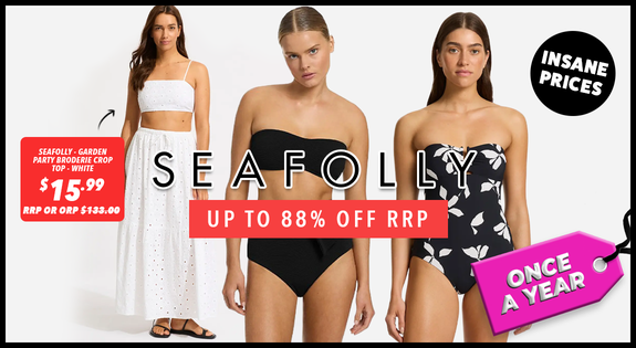 Shop the Insane Seafolly Prices - New Styles Added! - Up To 88% Off RRP sale