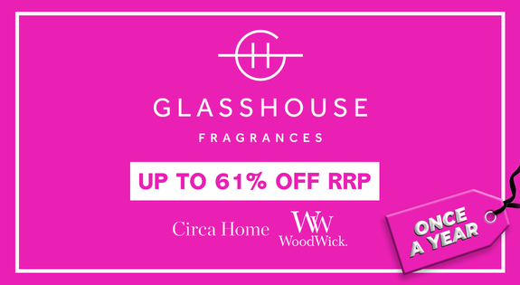 Shop the GLASSHOUSE + More ONCE A YEAR sale