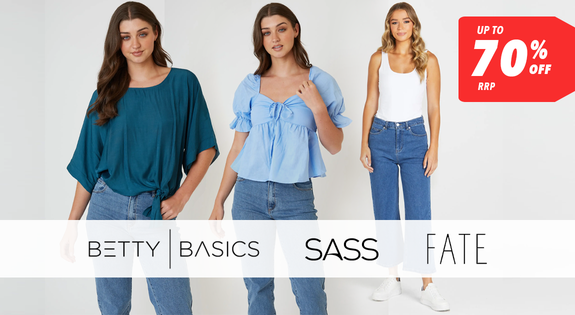 Shop the Betty Basics, Sass & Fate - Up to 70% Off RRP sale