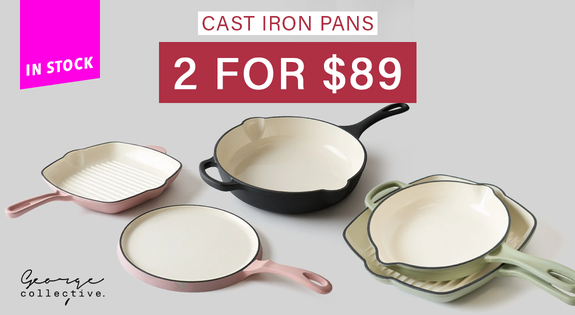 Shop the Cast Iron Pans - 2 for $89! sale