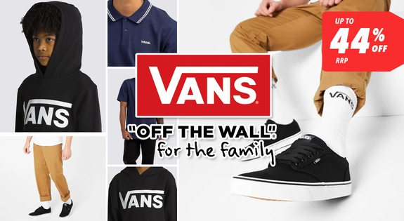 Shop the Vans For the Family - Up to 44% Off RRP sale