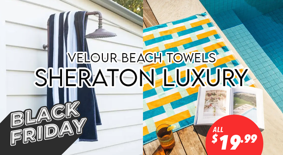 Shop the Sheraton Velour Beach Towels - All $19.99! sale