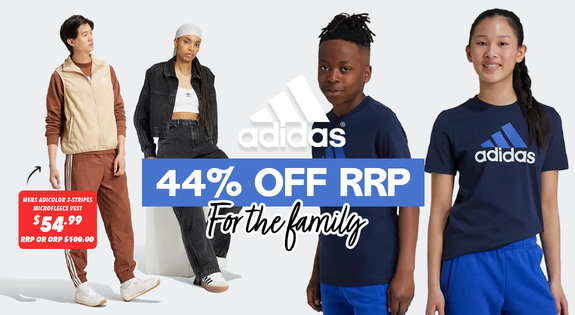 Shop the Adidas For The Family - 44% off RRP sale