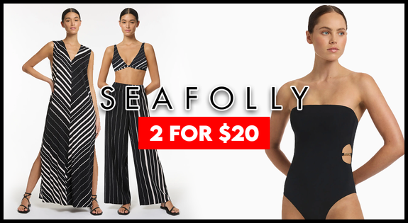 Shop the Seafolly & More Swimwear - 2 For $20! sale