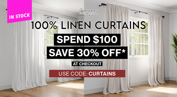 Shop the Spend $100, Save 30% - 100% Linen Curtains (USE CODE: CURTAINS) sale
