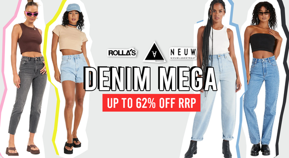 Shop the Mega Denim Sale - Abrand, Rollas & Neuw Denim - Up to 62% Off RRP sale