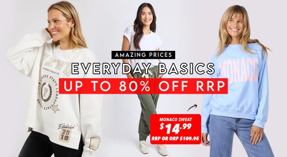 Shop the Everyday Basics - Amazing Prices - Up to 80% off RRP sale