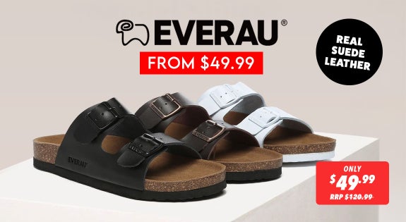 Shop the EverAu - Real Leather & Suede Sandals from $49.99 sale