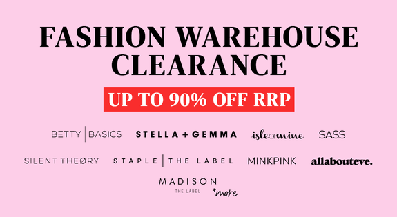 Shop the Fashion Warehouse Clearance Up To 90% Off RRP! sale