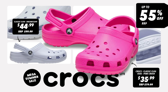 Shop the Crocs Mega Summer Sale! Up to 55% off RRP! sale