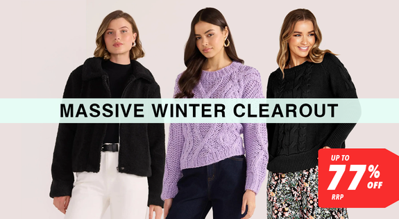 Shop the Massive Winter Clearout - Up to 77% Off RRP sale