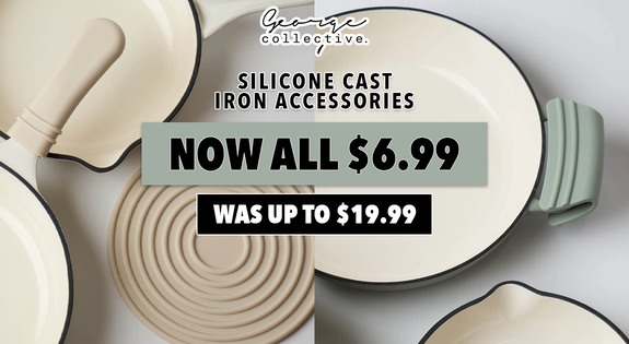Shop the ALL $6.99, WAS UP TO $19.99 silicone cast iron accessories sale