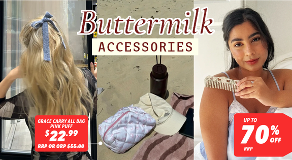 Shop the NZ Designed Buttermilk Accessories - Up to 70% Off RRP sale