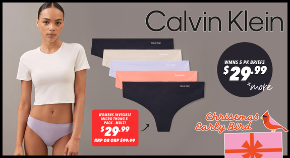 Shop the Calvin Klein Mega - Womens 5 Pack Brief From $29.99 & More sale