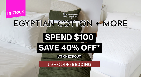 Shop the Spend $100, Save 40% - Egyptian Cotton and More! (USE CODE: BEDDING) sale