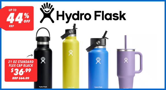 Shop the Hydro Flask - Up to 44% off RRP + $1 Shipping sale