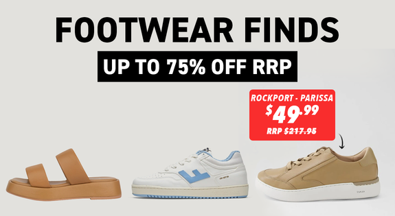 Shop the Footwear Finds - Up to 75% Off RRP sale