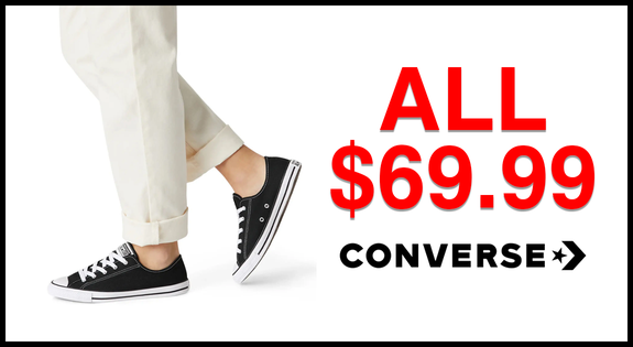 Shop the Converse Sneakers - All $69.99 & More sale