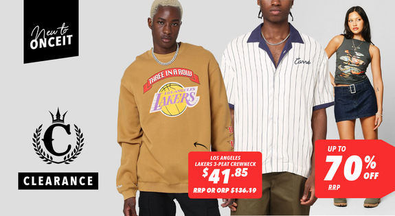 Shop the New To Onceit - Culture Kings Clearance - Up to 70% off RRP sale