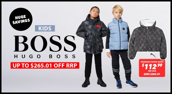 Shop the Hugo Boss Kids Huge Savings - up to $265.01 off RRP! sale