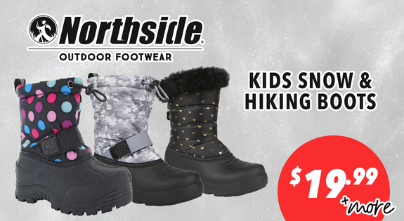 Shop the Northside - All Kids Snow & Hiking Boots $19.99 & More sale
