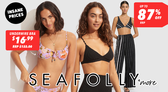 Shop the Seafolly Insane Prices - Up to 87% Off RRP sale