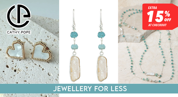 Shop the Cathy Pope Jewellery for less - Extra 15% Off at Checkout sale