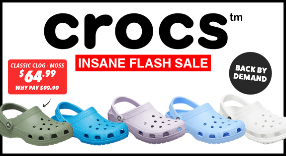 Shop the Crocs Insane Flash Sale! Back By Demand! sale