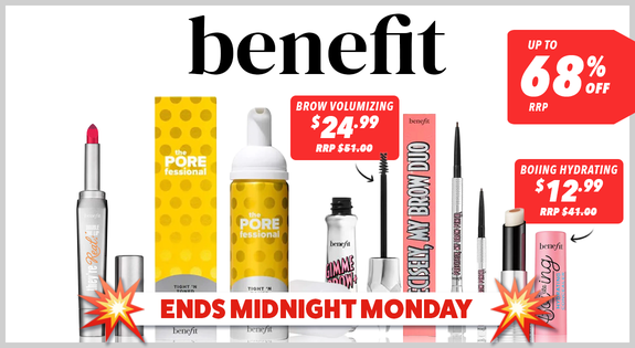 Shop the Benefit Flash Sale - Up to 68% off RRP sale