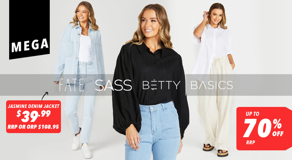 Shop the MEGA Sass, Fate & Betty Basics - Up to 70% Off RRP sale