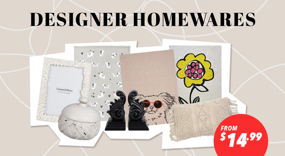 Shop the Designer Homewares from $14.99 sale