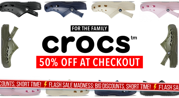 Shop the BACK BY DEMAND! Crocs For the Family 50% off at Checkout - 1 day only! sale