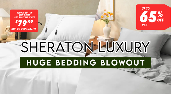 Shop the Huge Sheraton Bedding Blowout - Up to 65% Off RRP sale