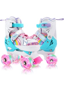 Adjustable Kids Roller Skates S Size 31-34 Pink