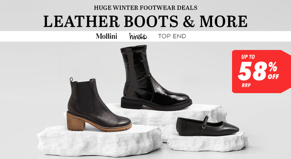 Shop the Huge Winter Footwear Deals - Leather Boots & More up to 58% off RRP! sale