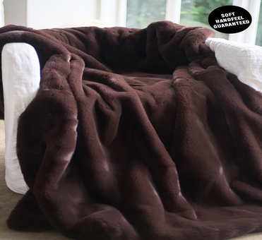 George Collective - SUPERSOFT Faux Fur Throw - Chocolate