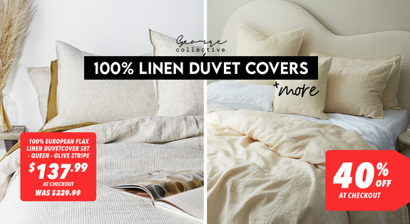 Shop the 40% off all 100% Linen Duvet Covers & More! sale