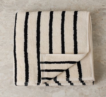 George Collective - Bath Sheet - Black Stripe