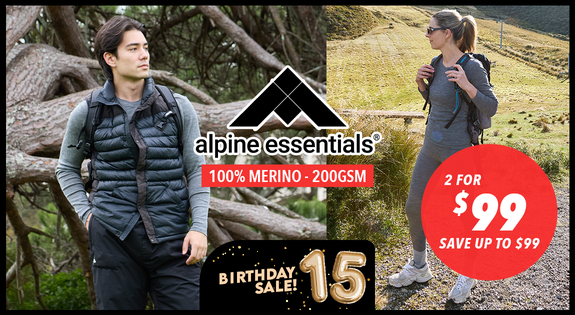 Shop the Alpine Essentials - 100% Merino Base Layer- Intro Offer  - 2 For $99 sale