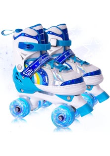 Adjustable Kids Roller Skates S Size 31-34 Blue