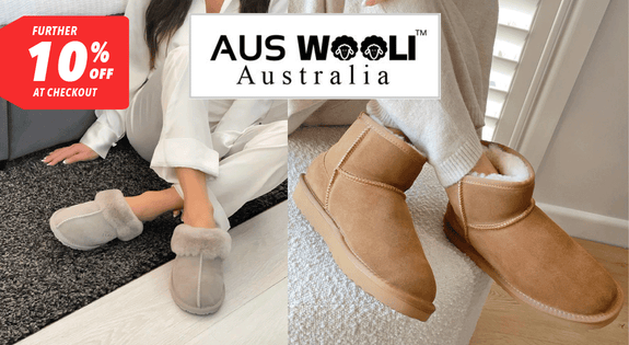 Shop the Aus Wooli UGGS & Slippers Price Drop - 10% Off RRP sale