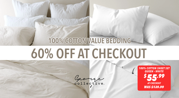 Shop the 60% off ALL 100% Cotton Value Bedding at Checkout sale