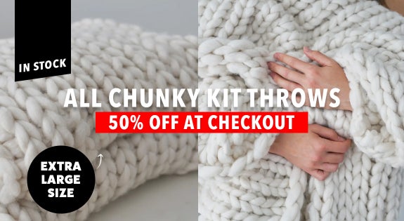 Shop the 50% off ALL Chunky Knit Throws at Checkout! sale