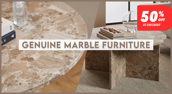 Shop the 50% off Genuine Marble Furniture at Checkout sale