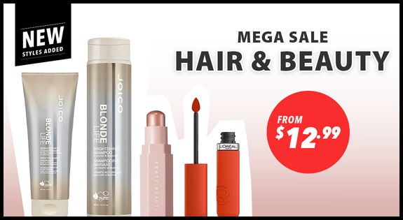 Shop the Massive Hair & Beauty Sale - New Styles Added - From $12.99 sale