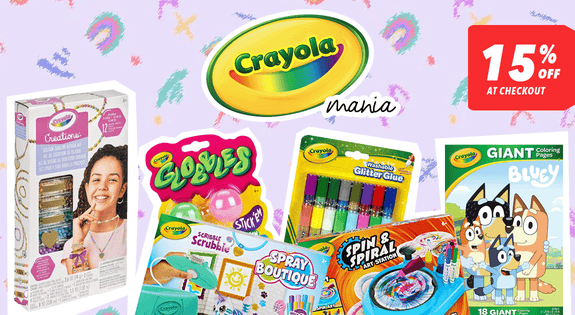 Shop the Crayola Mania 15% off at checkout! sale