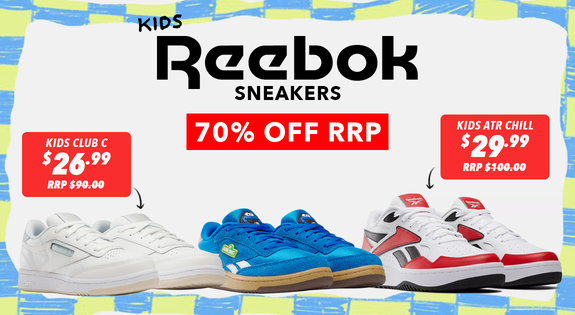 Shop the Kids Reebok - 70% off RRP sale